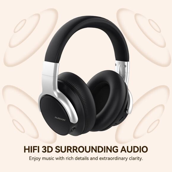 NIB New in Box Ausdom Wireless Noise Cancelling Headphones - Picture 10 of 12